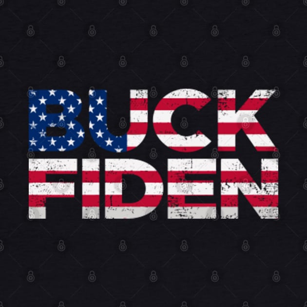 Buck Fiden Retro American Flag by GreenCraft